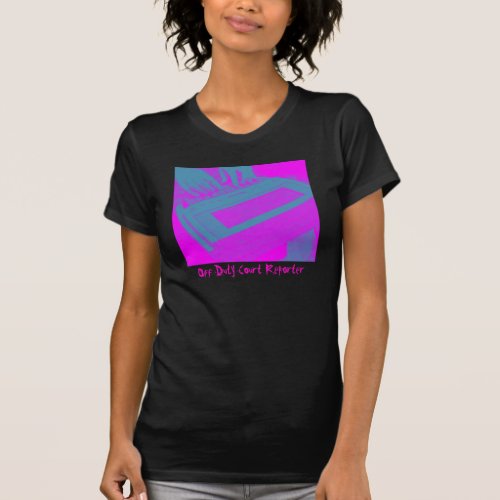 Pink and Purple Court Reporter T_Shirt