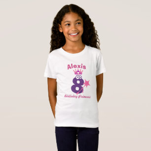 Pink and Purple Create Your Own Custom Birthday T-Shirt
