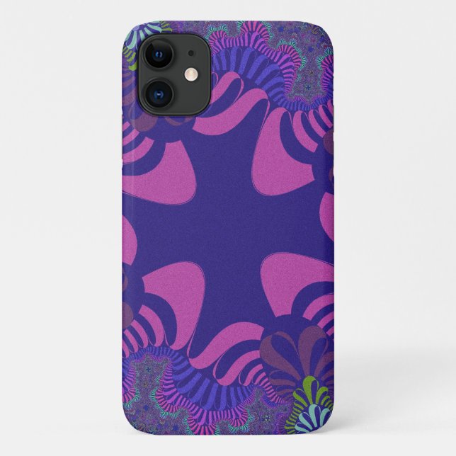 Pink and Purple Cross Case-Mate iPhone Case (Back)