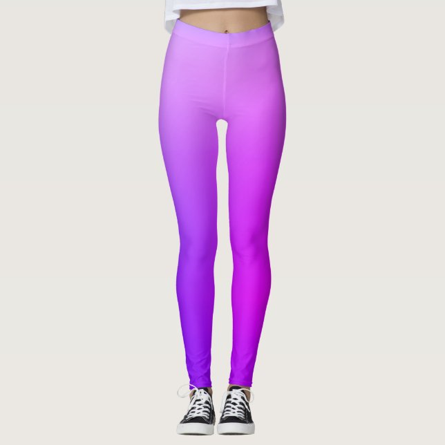 Pink and Purple Custom Leggings (Front)