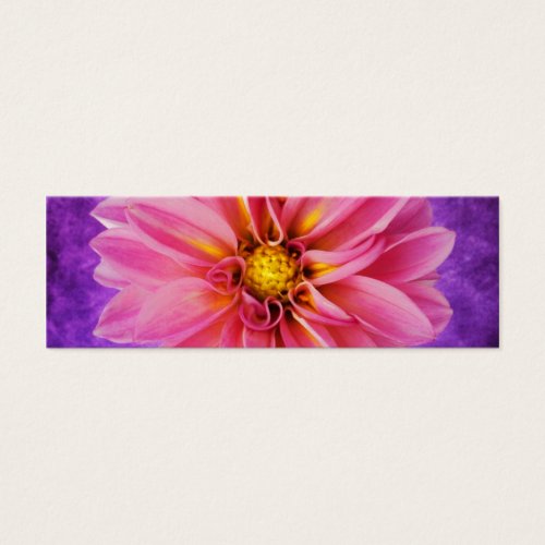 Pink and purple dahlia on hand painted background business card templates