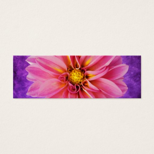 Customizable Pink and purple dahlia on hand painted background business card templates