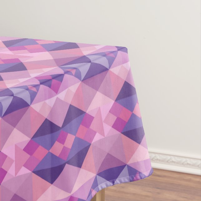  Pink and purple diamond Geometric shapes pattern Tablecloth (In Situ)