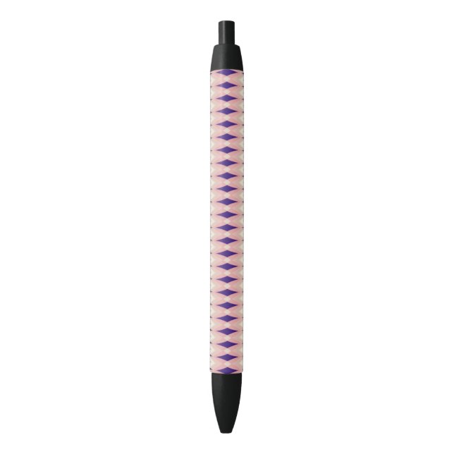 Pink and Purple Diamond Pattern Pen (Front Vertical)