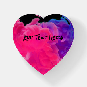 Pink and Purple Digital Smoke Paperweight