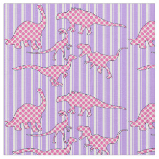 Pink and Purple Dinosaur Fabric
