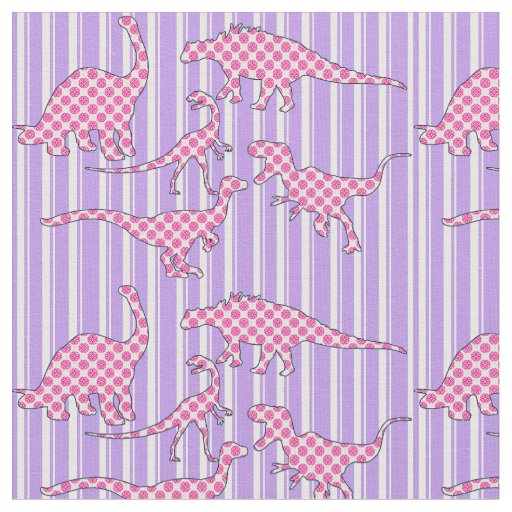 Pink and Purple Dinosaur Fabric