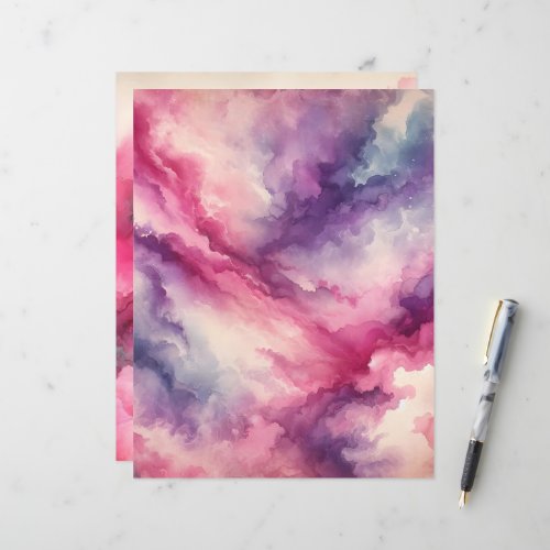 Pink and Purple Distressed Ink Background