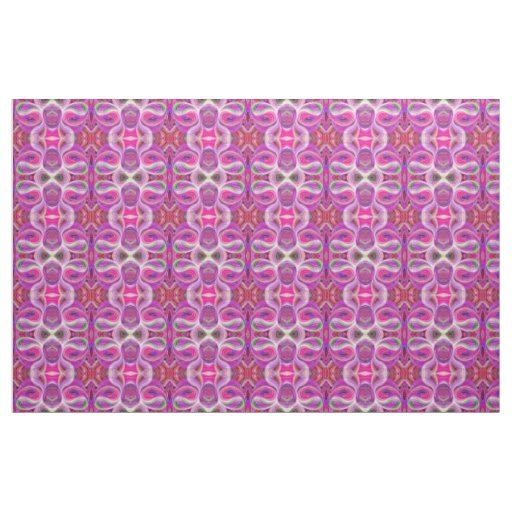 Pink and Purple Doodle With White Lines Fabric