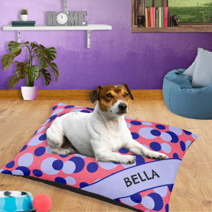Pink and Purple Dots Patterned Dog Pet Bed