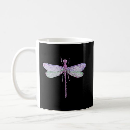 Pink And Purple Dragonfly Graphic Coffee Mug