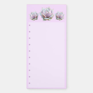 Pink and Purple Echeveria Lola Succulent Magnetic Notepad