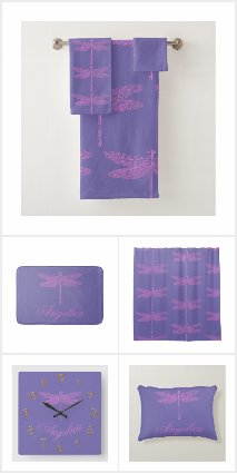 Pink and Purple Fantasy Dragonfly Decor 