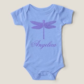 Pink and Purple Fantasy Dragonfly 