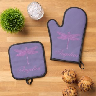 Pink and Purple Fantasy Dragonfly Personalize
