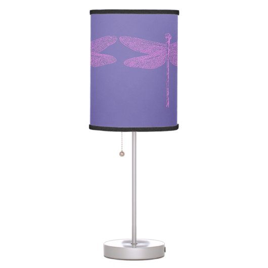 Pink and Purple Fantasy Dragonfly  Table Lamp (Right)