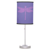 Pink and Purple Fantasy Dragonfly  Table Lamp (Front)