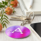 Pink and Purple Faux Stainless Steel Monogram
