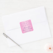 Pink and Purple Floral 1.5" Wedding Favor Sticker (Envelope)