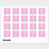 Pink and Purple Floral 1.5" Wedding Favor Sticker (Sheet)