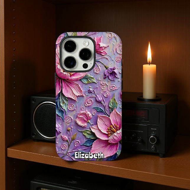 Pink and Purple Floral Abundance Case-Mate iPhone Case (Creator Uploaded)
