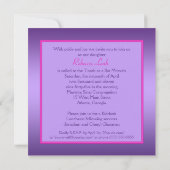 Pink and Purple Floral Bat Mitzvah Invitation (Back)