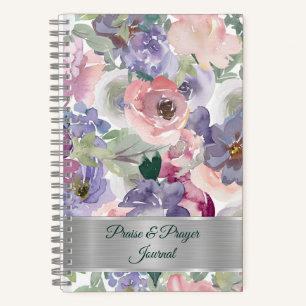 Pink and purple floral Praise & prayer journal