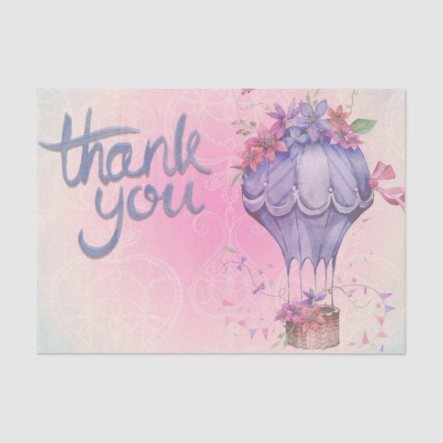 pink and purple floral tissue paper (Front)