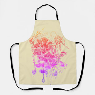 Pink and Purple Flowers Apron