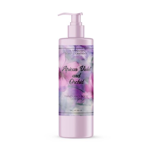 Pink and Purple Flowers cosmetics bottle label