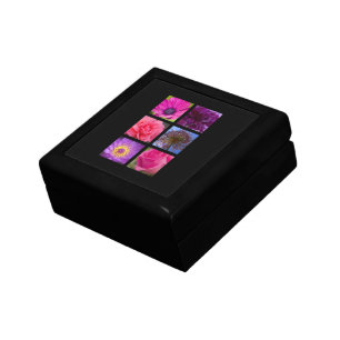 Pink and Purple Flowers Jewelry Box