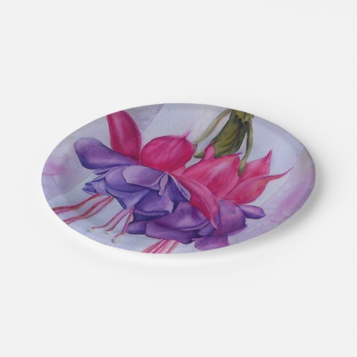 flower paper plates