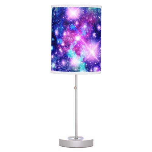 Pink and Purple Galaxy Stars Table Lamp