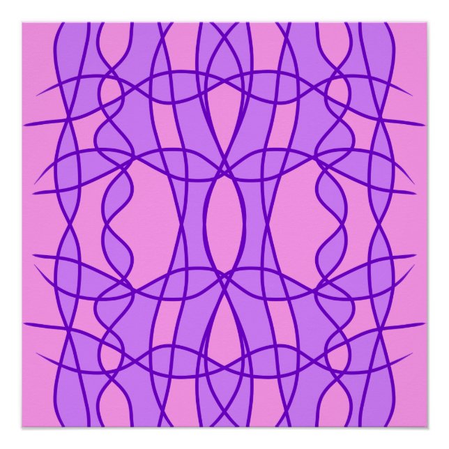 Pink and purple geometric pattern  poster (Front)