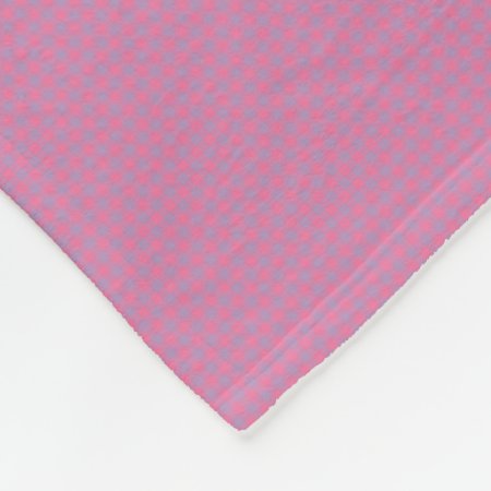 Pink And Purple Gingham Pattern Fleece Blanket