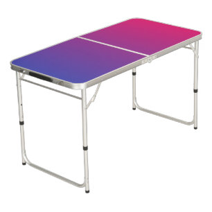 Pink and Purple Gradient Colors Beer Pong Table