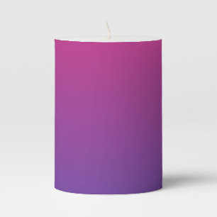 Pink and Purple Gradient Colors Pillar Candle