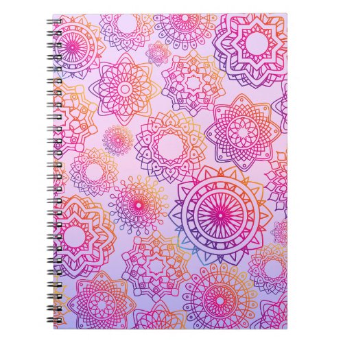 Pink and Purple Gradient Mandala Notebook