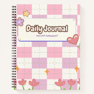 Pink and Purple Gradient Notebook Cover 