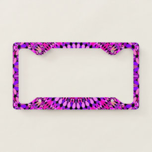 Pink and Purple Gravel Mandala License Plate Frame