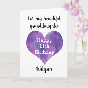granddaughter 11th birthday card