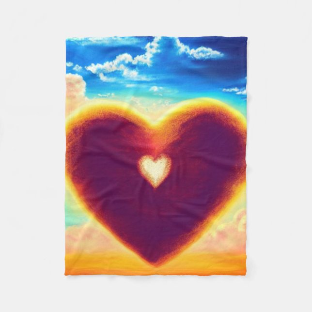 Pink and Purple Heart Blanket (Front)