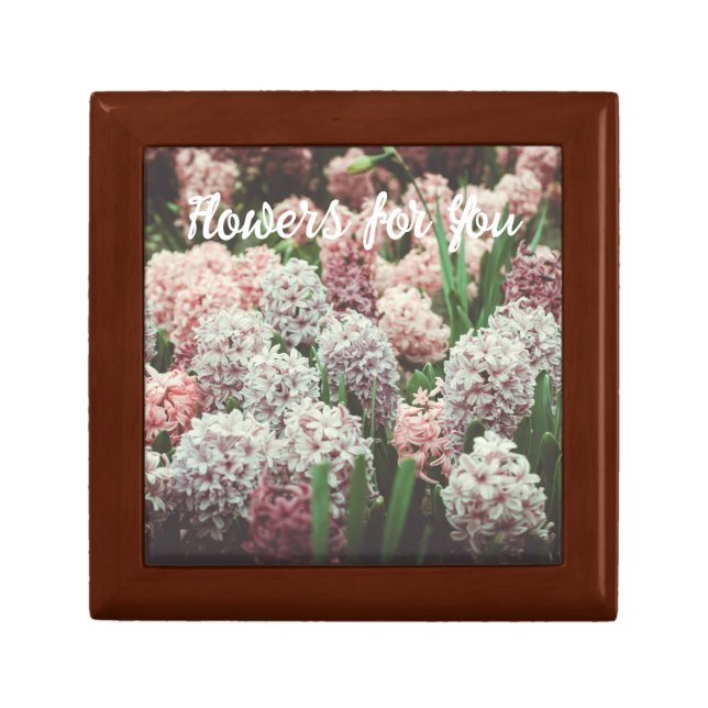 Pink and Purple Hyacinth in the Spring Garden Gift Box (Front)