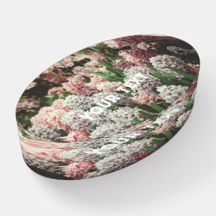 Pink and Purple Hyacinth in the Spring Garden Paperweight