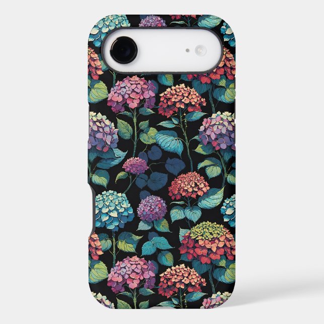 Pink and Purple Hydrangea Foliage Case-Mate iPhone Case (Back)
