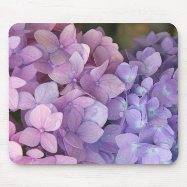 Pink and Purple Hydrangea Mousepad (Front)