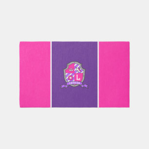 Pink and purple knights shield unicorn Rug