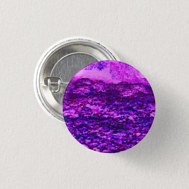 Pink and Purple Kudzu Vines Pinback Button (Front & Back)