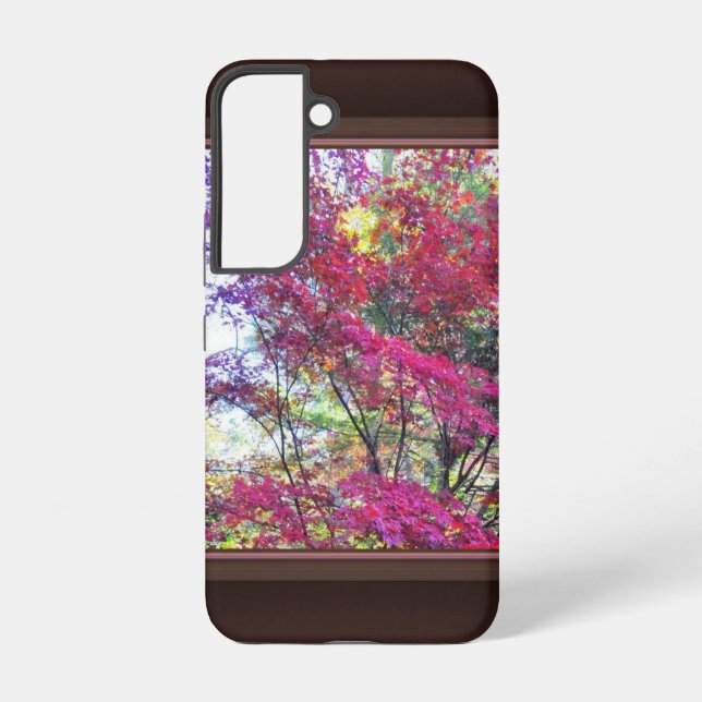 Pink And Purple Leaves  Samsung Galaxy Case (Back)