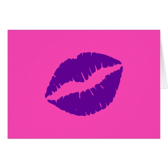 Pink and Purple Lips Cards (Front Horizontal)